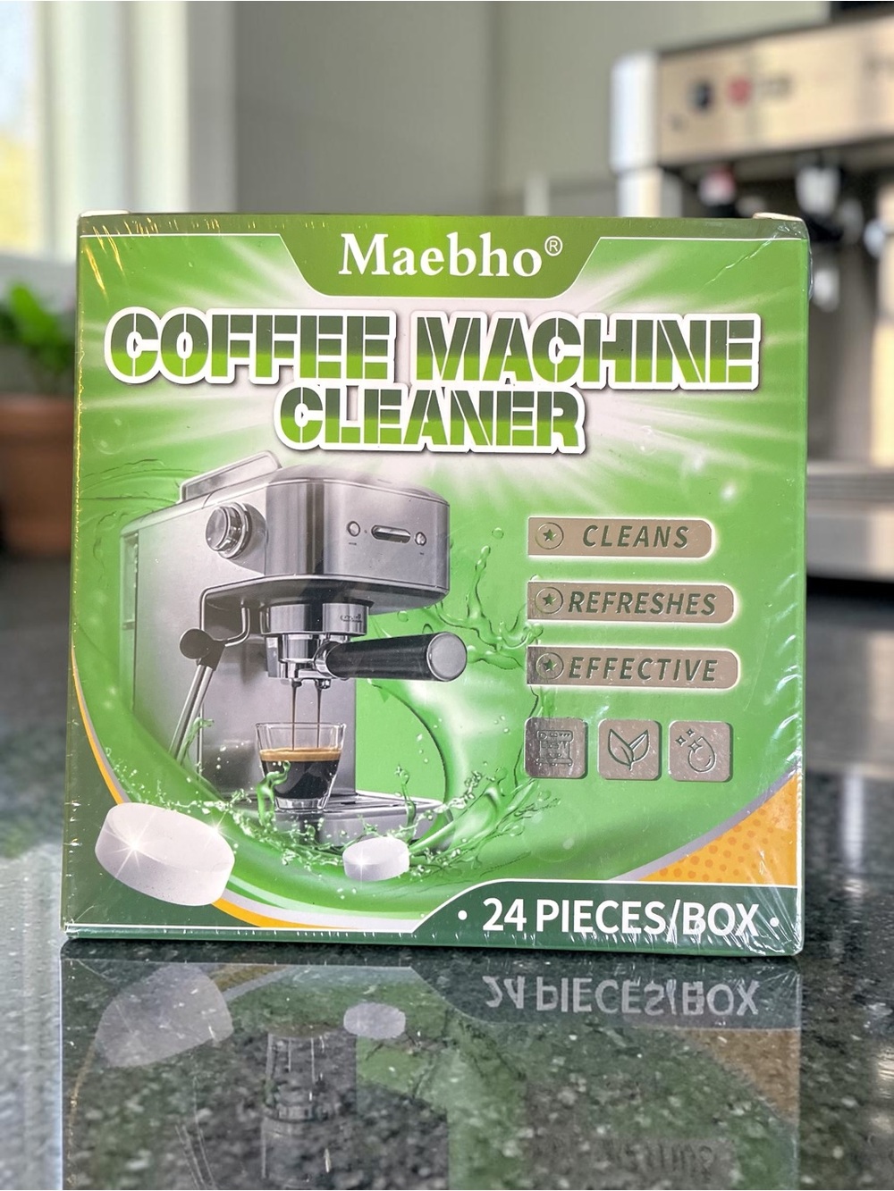 Coffee Machine Cleaner 24-ct Tablets Maebho Descale New NIB Sealed